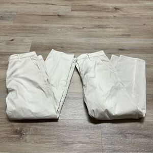 Lot Of 2 AG Adriano Goldschmied Pants Men's 38x32 Beige The Marshall Slim Chino